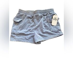 NWT Manifest Offline Sweat Shorts Lounge Drawstring Pockets Blue‎ XL
